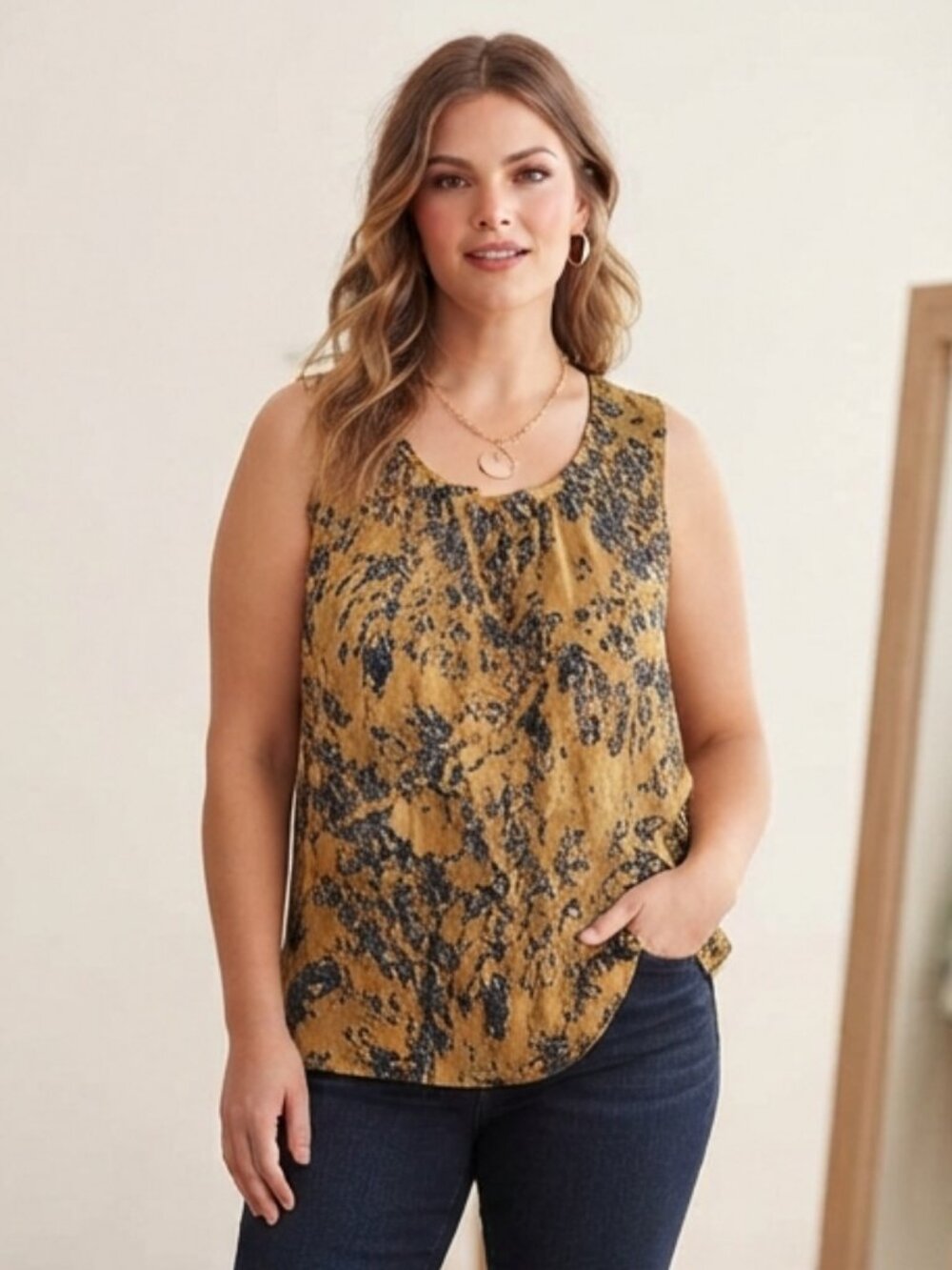 Simply Vera Vera‎ Wang XXL Gorgeous Sleeveless Blouse Shirt Top